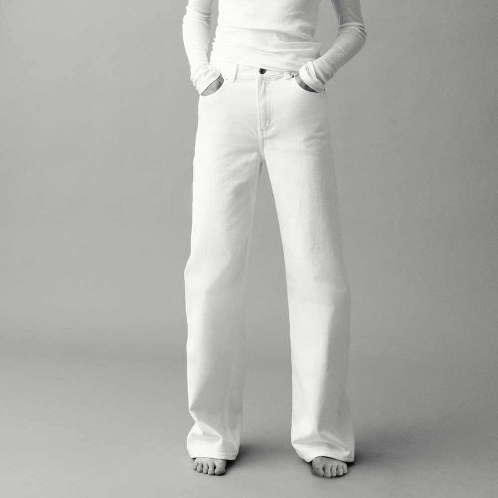 White Wide High Jeans